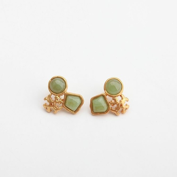 NWT Tory Burch Roxanne Cluster Stud Earring Color Mint - Picture 3 of 10